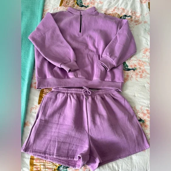 ANRABESS 2 Piece Pullover Sweatshirt Shorts Set Size XL - Picture 2 of 5